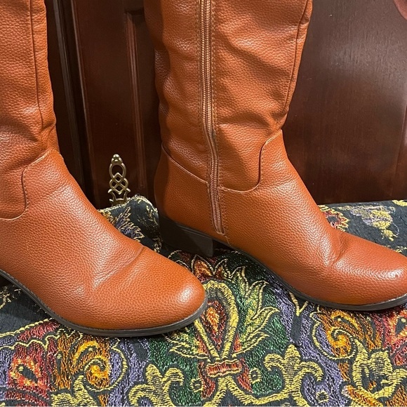 NAUTICA Gallaway Knee High RIDING BOOTS Equestrian TAN Round Toe Womens Size 8 - Picture 9 of 14